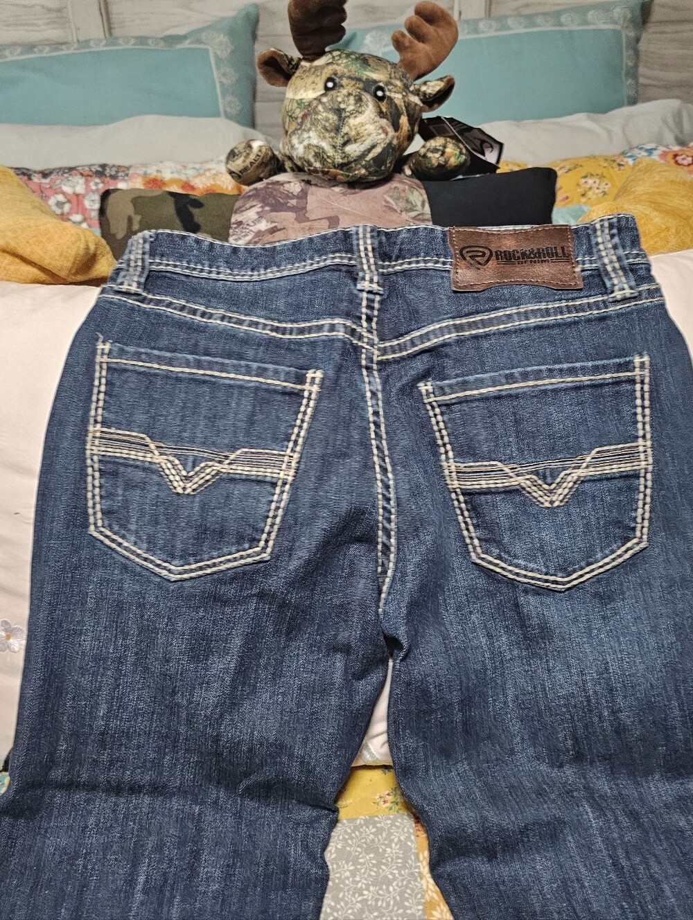 Mens Rock&Roll Denim Jeans